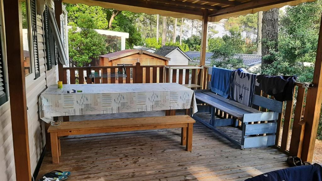 Mobilhome Mobil home Cap ferret nuit insolite Aquitaine Claouey 9